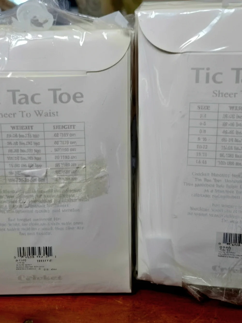Vintage hosiery lots, a 15-pair lot of new-in-package Tic Tac Toe Sheer To Waist